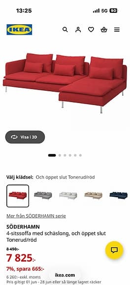 Oanvänd soffa säljes pga flytt