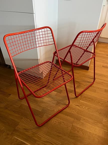 2 stycken IKEA röda Niels Gammelstad