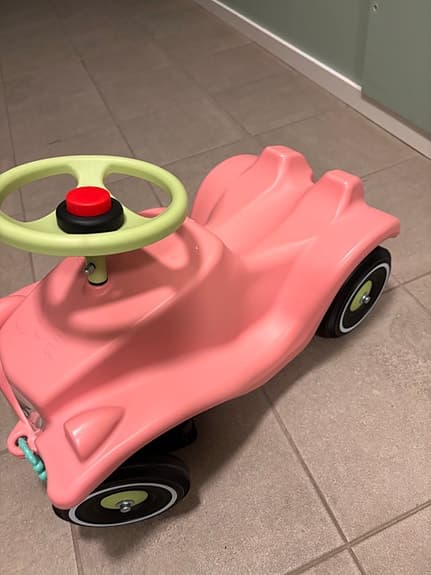 IKEA gåbil rosa med ratt