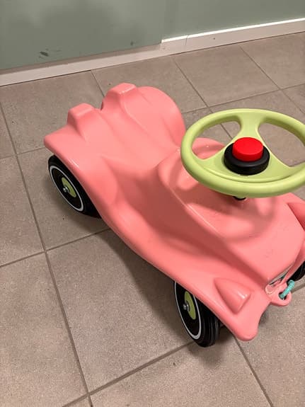 IKEA gåbil rosa med ratt