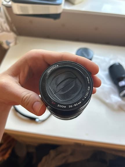 Två objektiv och ett objektivcase