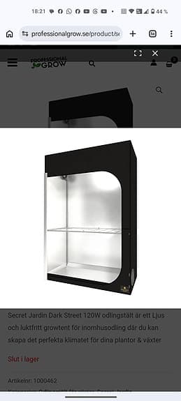 Tält secret jardin 120x60