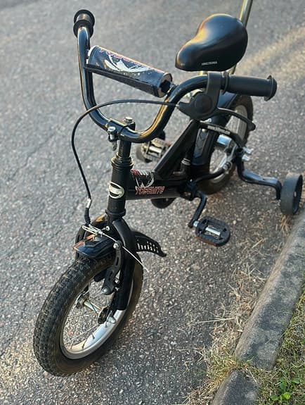 Barncykel / Stödhjul / Föräldrahandtag / Fotbroms & Handbroms