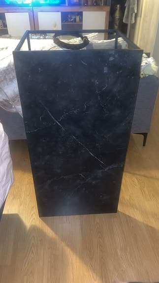 Svart soffbord i marmor stuk