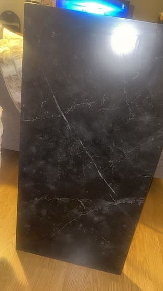 Svart soffbord i marmor stuk