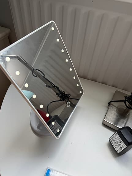 3 st Fungerande LED Bordslampor – Livarno Lux, Sminkspegel & Laddbar Svamplampa