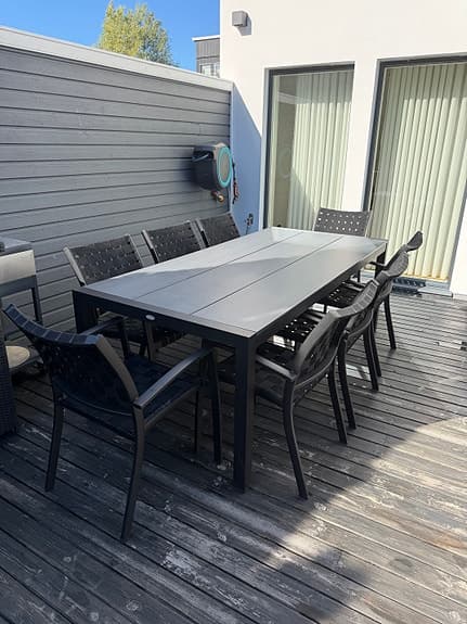 Ute stolar 8st svart