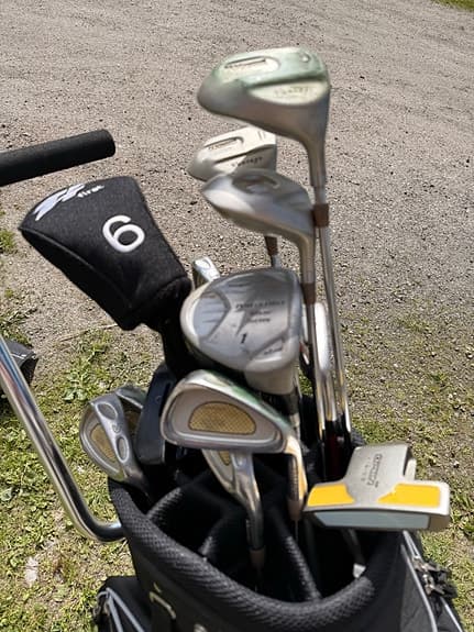 Golfset med vagn och bag Junior fr 160 cm