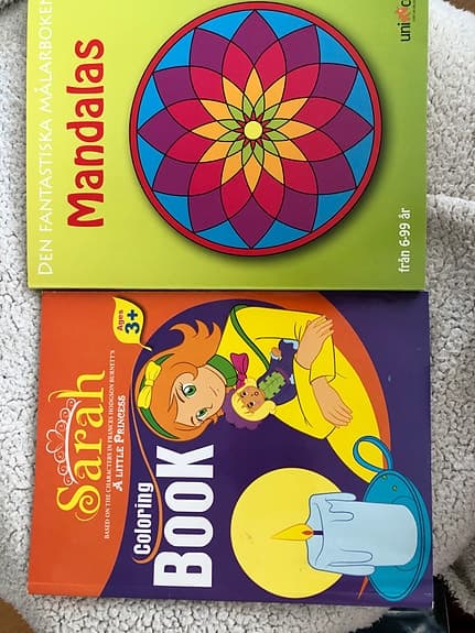 Målarböcker Mandala och Sarah Coloring Book