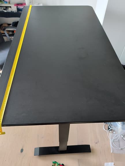 jysk 130x70 standing height-adjustable table black