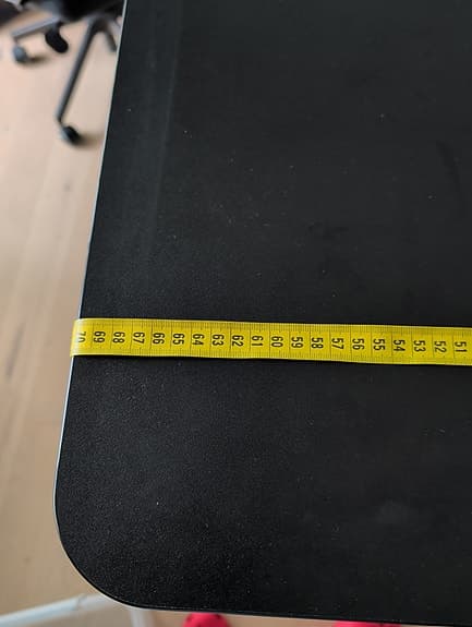 jysk 130x70 standing height-adjustable table black
