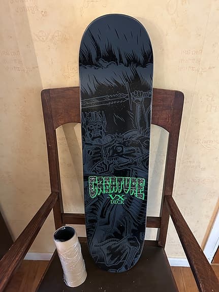 Creature VX skateboards.