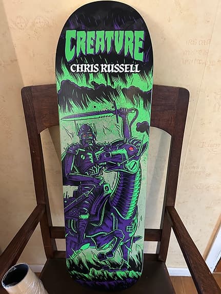 Creature VX skateboards.