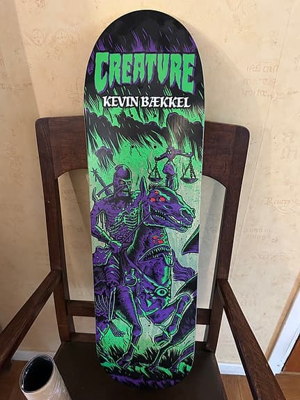 Creature VX skateboards.
