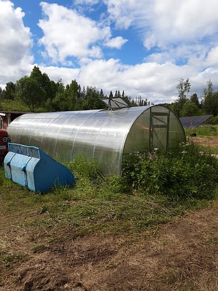 Växthus plast tunnelmodell 25kvadrat
