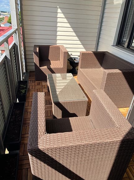 Melly & Garden loungegrupp konstrotting brun