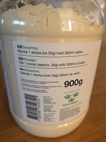 Viterna Premium Whey Isolate vanilj 900g. Oöppnad!
