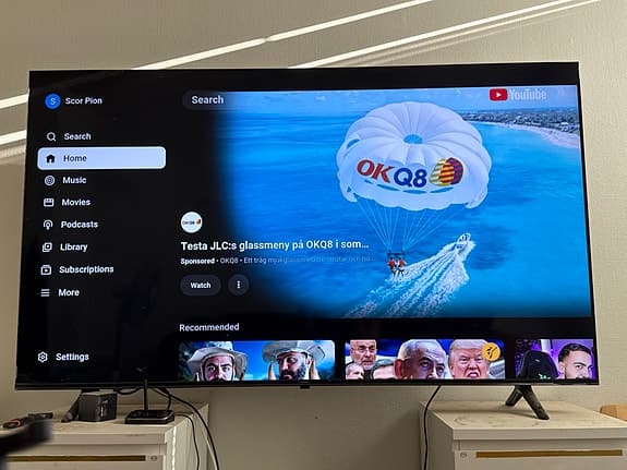 Philips TV 65 tum svart