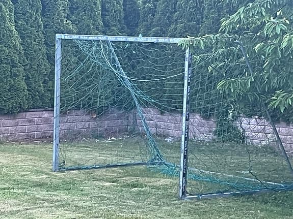 Fotbollsmål metall med nät