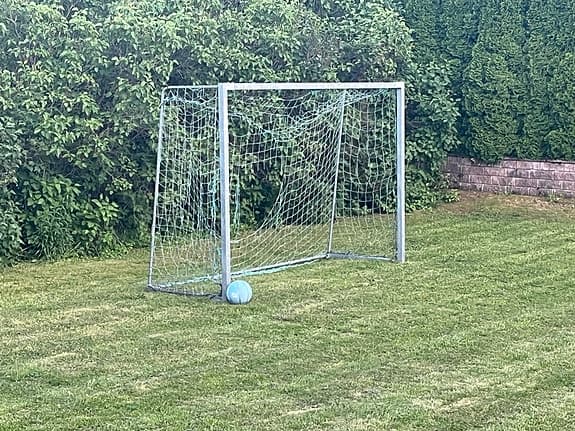 Fotbollsmål metall med nät