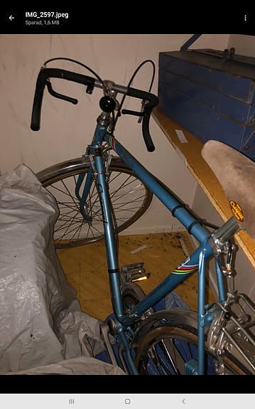 Crescent landsvägscykel 26" L blå herr 12-växlad bockstyre