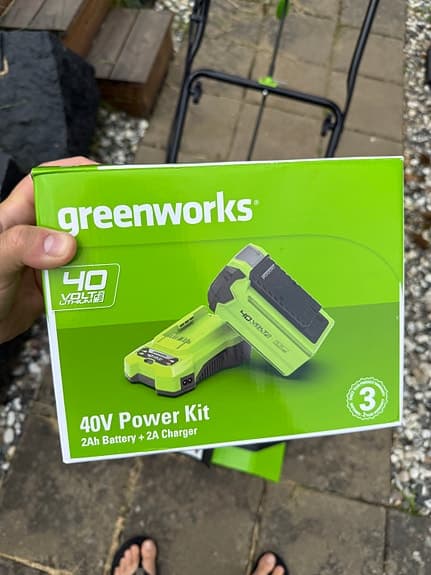 Greenworks 40V Snöslunga med batteri och laddare