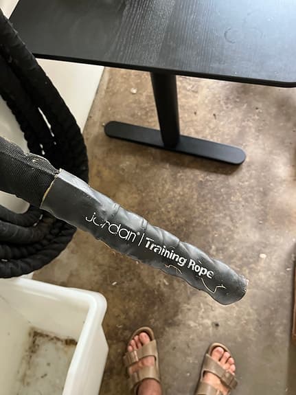 Jordan träningsrep, battle rope, svart
