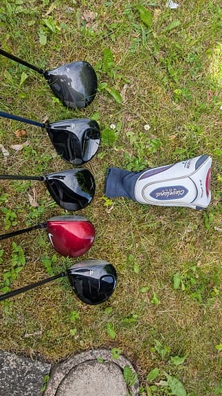 Cleveland, Cobra och Nike golfdrivers blandad