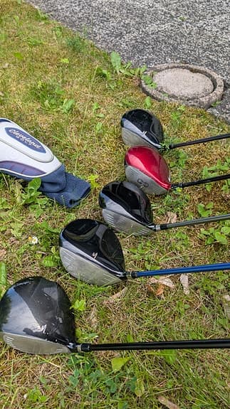 Cleveland, Cobra och Nike golfdrivers blandad