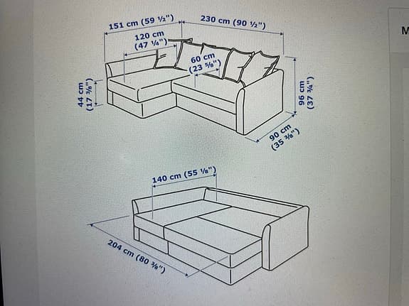 Hörnbäddsoffa Holmsund