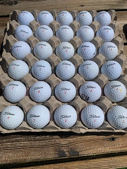 30st Titleist golfbollar vita blandade