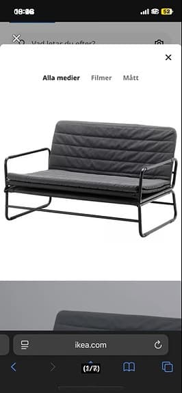 IKEA bäddsoffa/sovsoffa i svart – fint skick