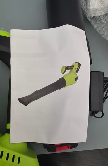 FUG-0184 lövblås batteridriven 24V grön