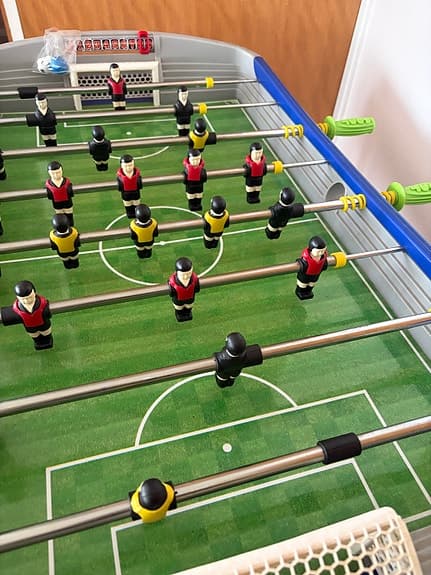 Bordfotboll spelbord grått med ben