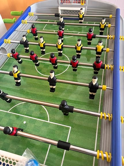 Bordfotboll spelbord grått med ben