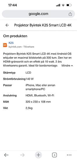 Projektor Byintec