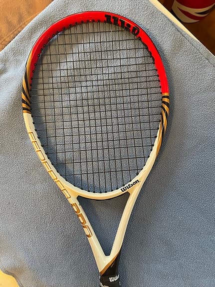 Wilson Federer Pro tennisracket vit/röd