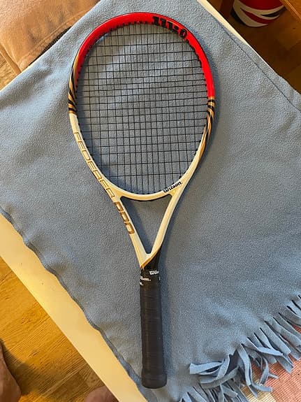 Wilson Federer Pro tennisracket vit/röd