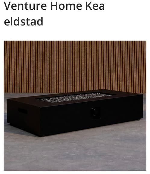 Venture Home Kea eldstad i svart