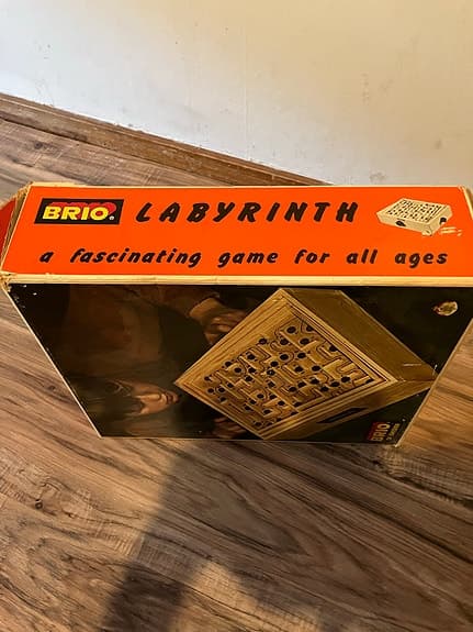 BRIO Labyrinth trälabyrint spel, vintage.