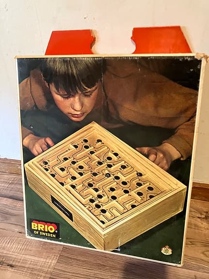 BRIO Labyrinth trälabyrint spel, vintage.