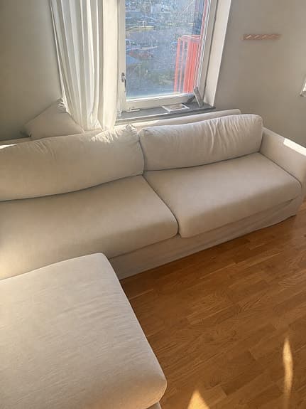 Monaco 4 sits soffa och Fotpall Beige