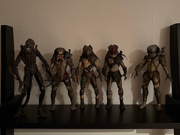 NECA Predator samlarfigurer – 5 st actionfigurer