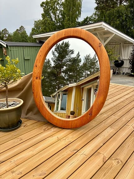 Oval retro spegel 100x150