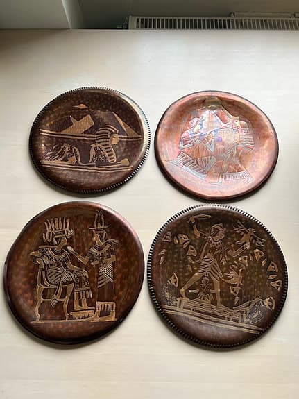 Tavlor i metall Egypten egyptiska tavla art konst design dekor decor prydnad