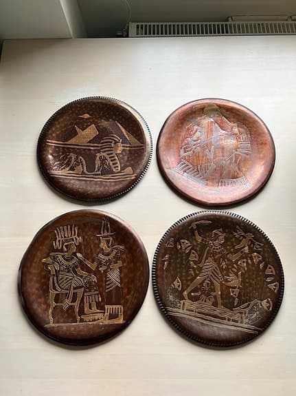 Tavlor i metall Egypten egyptiska tavla art konst design dekor decor prydnad