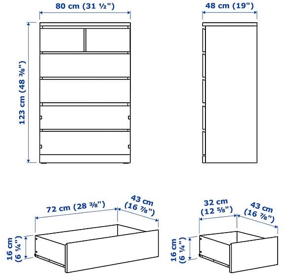 IKEA MALM byrå