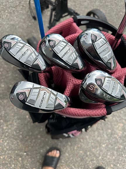 Golfset, bag vagn klubbor dam