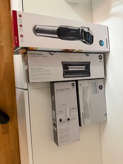 Steba sous vide+ OBH Nordica vakuumförpackare med tillbehör
