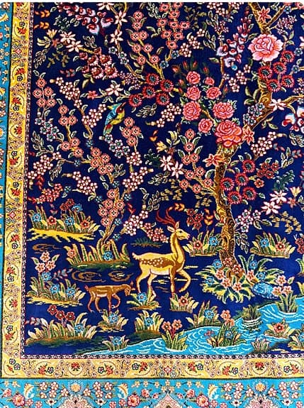 100x150 cm Matta – Bambusilke/Persisk stil – Helt ny